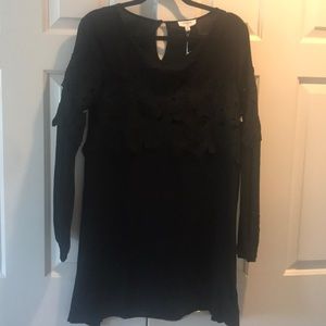 BLACK SHEATH MINI-DRESS